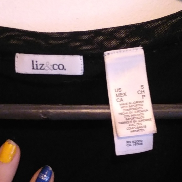 liz&Co black top sz sm - Picture 3 of 4